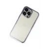 Mey İthalat®   iPhone 13 Pro Max Kılıf  Lensli Silikon - Mor