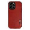Mey İthalat®   iPhone 13 Pro Max Kılıf Loop Deri Silikon - Kırmızı