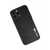 Mey İthalat®   iPhone 13 Pro Max Kılıf Loop Deri Silikon - Siyah