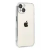 Mey İthalat®   iPhone 15  Lensli Silikon - Gümüş