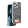 Mey İthalat®   iPhone 15 Pro Bright Simli Kapak - Gümüş