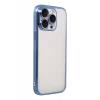 Mey İthalat®   iPhone 15 Pro Max  Lensli Silikon - Açık Mavi