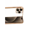 Mey İthalat®   iPhone 15 Pro Max  Lensli Silikon - Gold