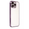 Mey İthalat®   iPhone 15 Pro Max  Lensli Silikon - Mor