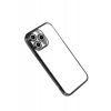 Mey İthalat®   iPhone 15 Pro Max  Lensli Silikon - Siyah