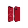 Mey İthalat®   iPhone 16 Plus Kılıf First Silikon - Kırmızı