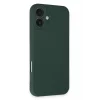 Mey İthalat®   iPhone 16 Plus Kılıf First Silikon - Koyu Yeşil