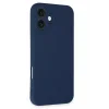 Mey İthalat®   iPhone 16 Plus Kılıf First Silikon - Lacivert