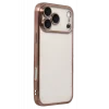 Mey İthalat®   iPhone 17 Pro Max  Lensli Silikon - Çöl Titanyum