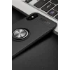 Mey İthalat®   iPhone XS Max Kılıf Range Yüzüklü Silikon - Siyah