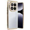 Mey İthalat®   Redmi Note 14 Pro Plus Kılıf  Lensli Silikon - Gold