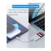 NK1022 Apple iPhone iPad Lightning To SD Camera Reader SD Micro SD Kart Okuyucu Kablo Adaptör-Beyaz