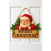 Noel Babalı Ahşap Kapı Yılbaşı Kapı Yılbaşı Süsü, Noel Kapı Süsü (30-20 cm)