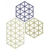 Triangles Topfuntersetzer, Hitzebeständig bis 250 °C, Silikon Untersetzer, Dekorative Untersetzer für Töpfe und Pfannen, Spülmaschinenfest, 2 Stück 16 x 14 cm & 1 Stück 24 x 14 cm