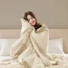 Windom Luxury Microfiber Down Alternative Blanket with 3M Moisture Management Ivory 108x90 King Size Quilted Premium Soft Cozy 3M Scotchgard Moisture Microfiber For Bed, Couch or Sofa
