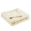 Windom Luxury Microfiber Down Alternative Blanket with 3M Moisture Management Ivory 108x90 King Size Quilted Premium Soft Cozy 3M Scotchgard Moisture Microfiber For Bed, Couch or Sofa
