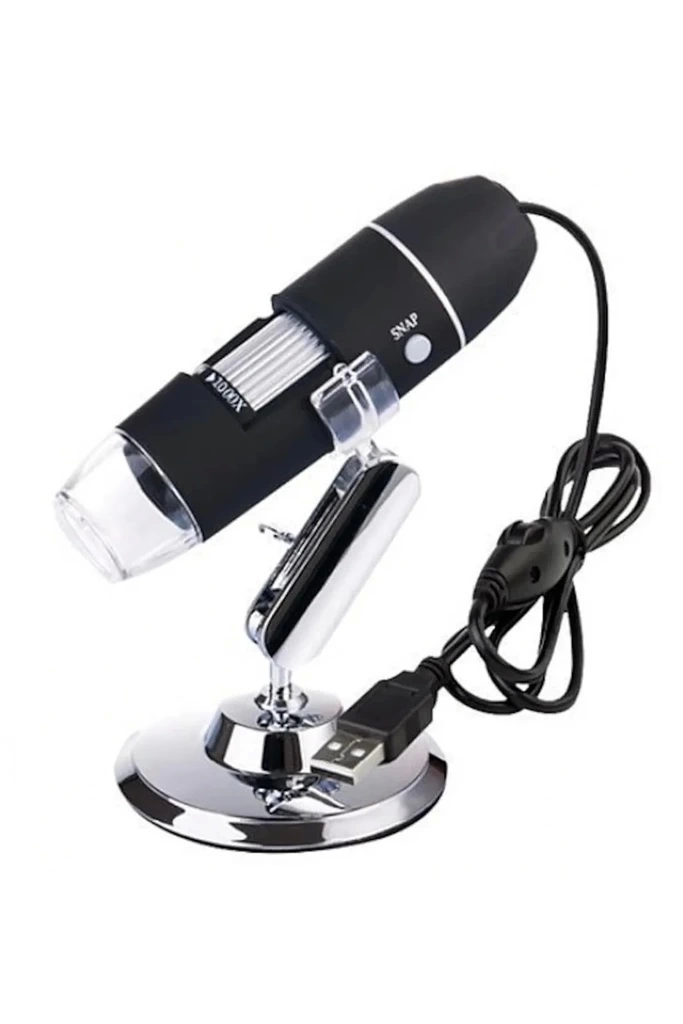 1600x Usb Dijital Mikroskop Kamera Endoskop 8led Byte Metal Stand