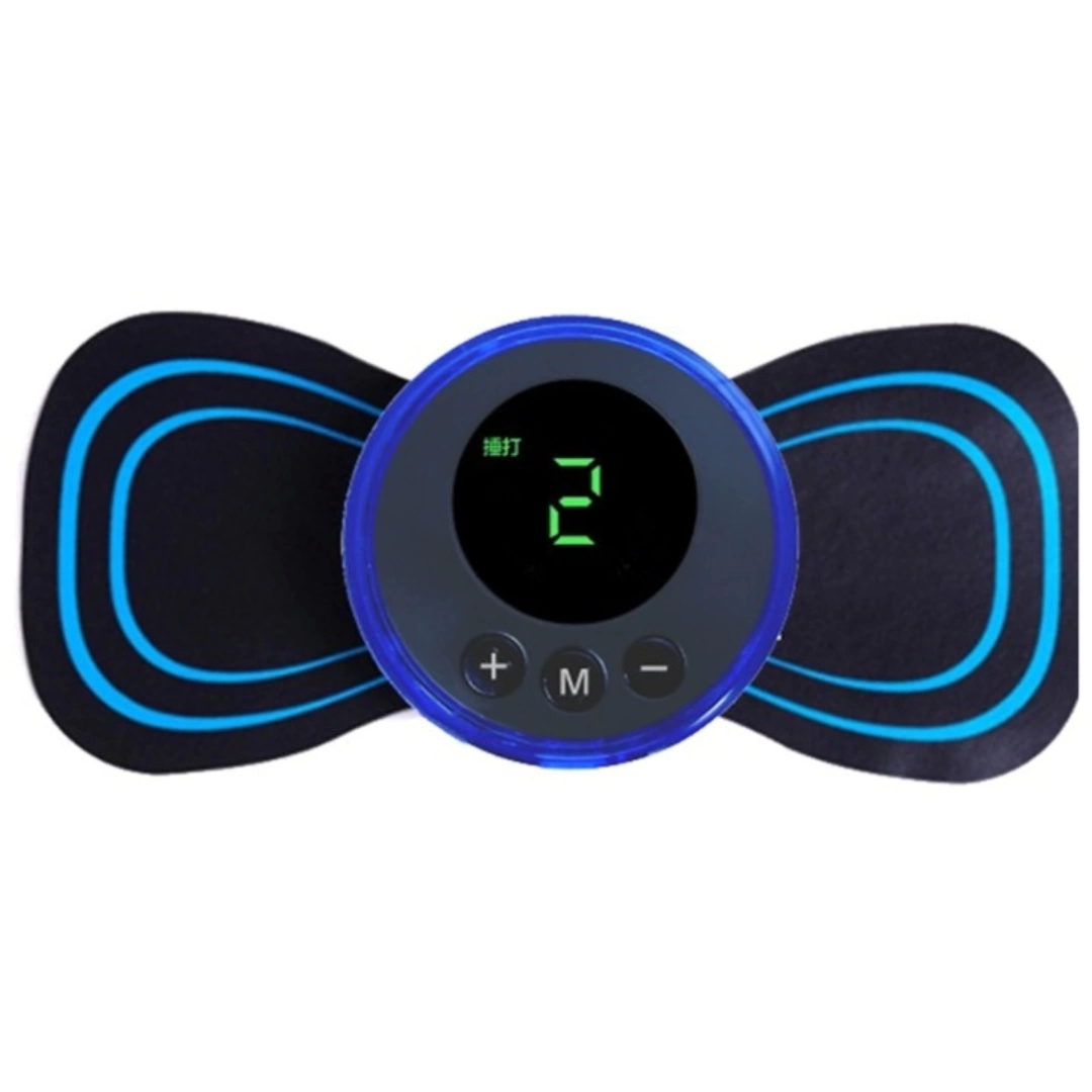 8 Modlu Mini arjl Kelebek Lcd Ekran Ems Boyun Omuz Kol Srt Elektrikli Masaj Bant Kas Stimlatr