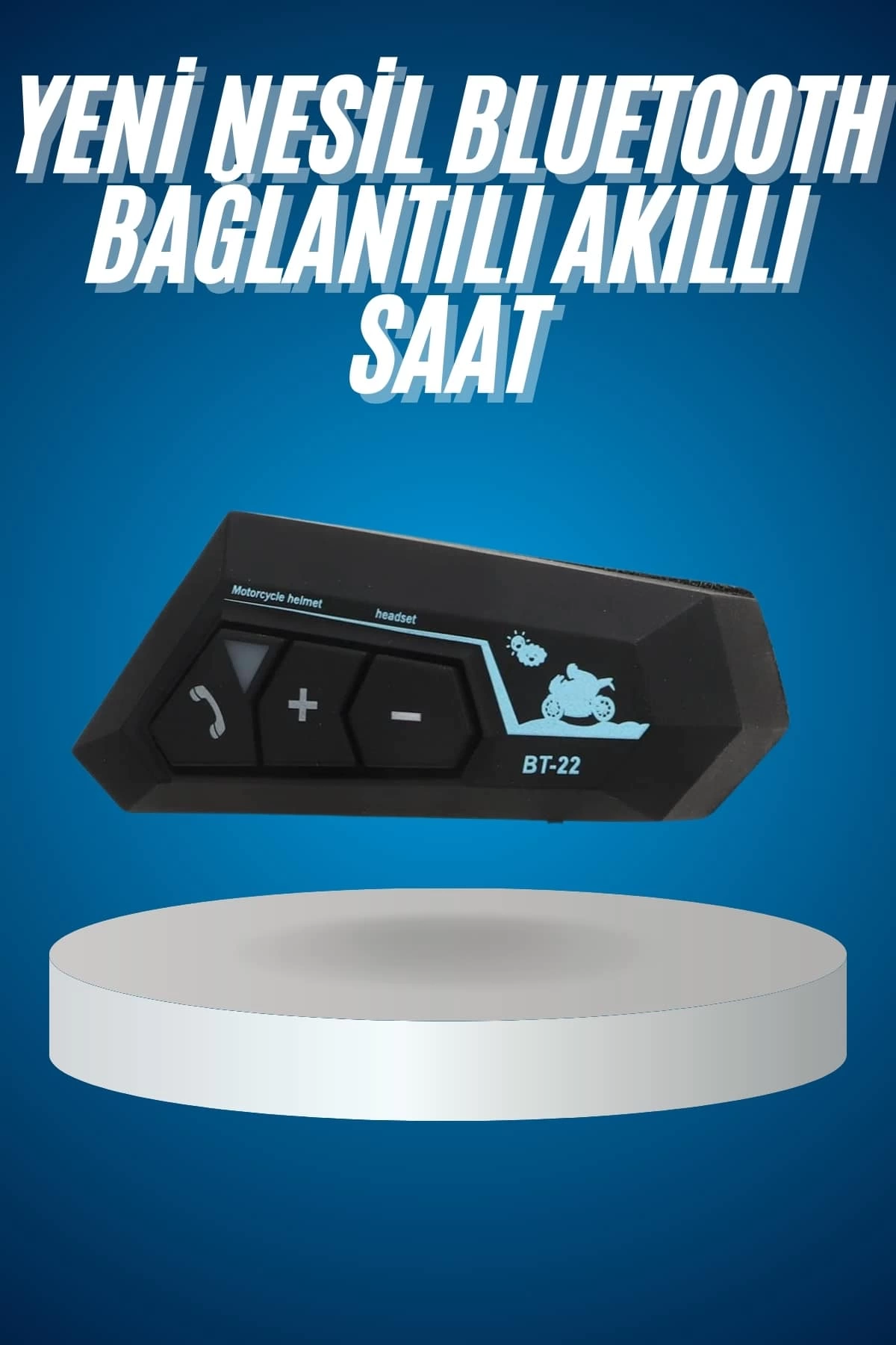 Mey İthalat® Bluetooth Kask Kulaklığı Intercom 5.0 Bluetooth Android ve İOS Uyumlu