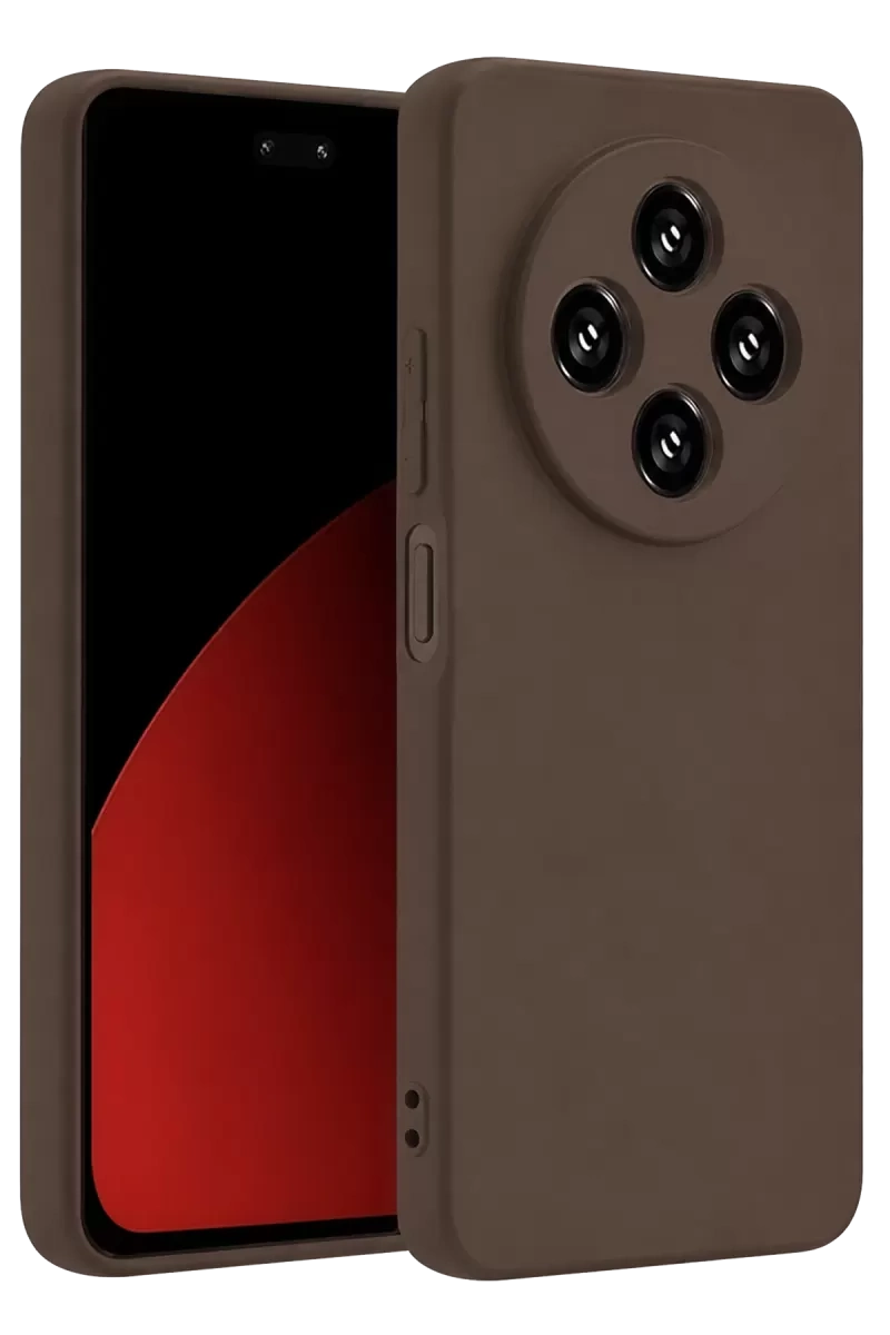 Mey İthalat®   Redmi 14C Kılıf First Silikon - Kahverengi