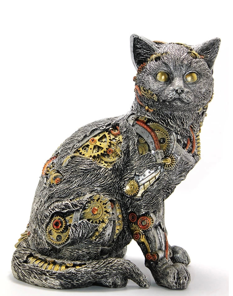 Steampunk Polyester Kedi Figr Alk2455