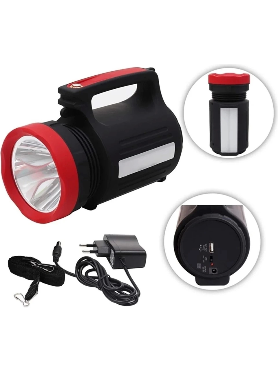 Wson Ws-3580 Uzun Menzilli Led El Feneri 28saat alma Sresi 10watt