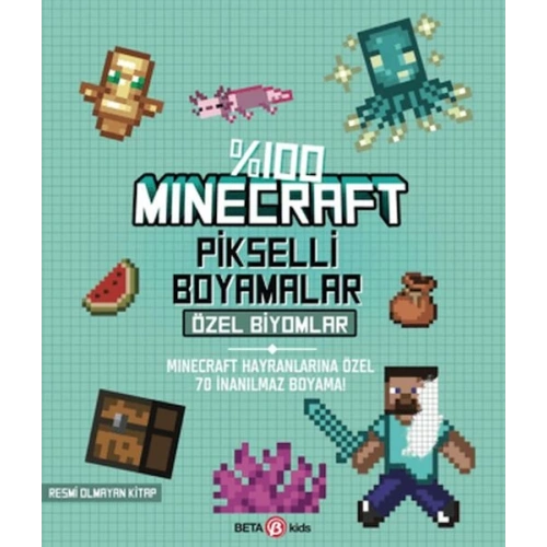 %100 Minecraft Pikselli Boyamalar Özel Biyomlar