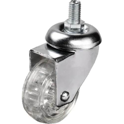 302 - 50x20 Mm Şeffaf Makaralı Vidalı Teker
