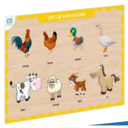 Ahşap Çiftlik Hayvanları Eğitici Set