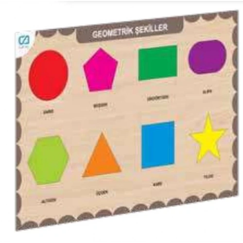 Ahşap Geometrik Şekiller Eğitici Set