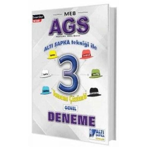 Altı Şapka Yayınları MEB-AGS Altı Şapka 3 Çözümlü Deneme