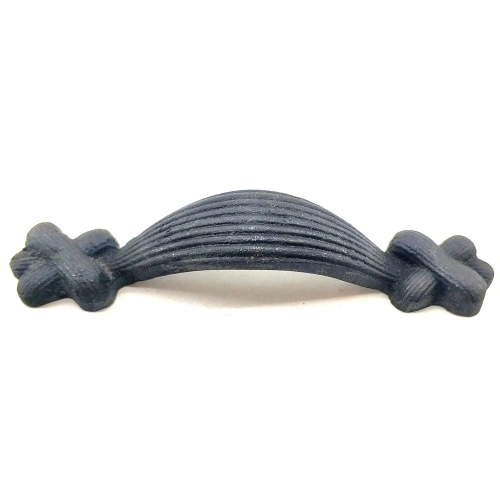 Antika Tarz Dekoratif Pirinç Örgü Mobilya Kulbu - 22x120 Mm, Oksit