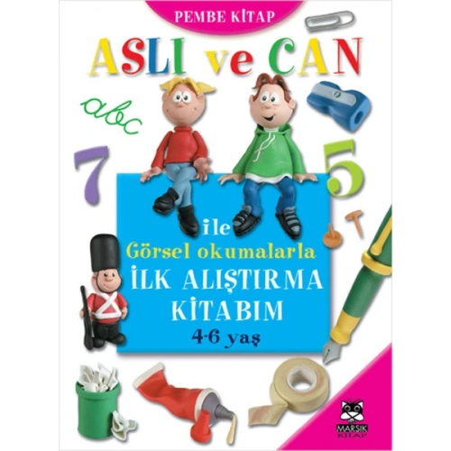 Aslı ve Can ile Görsel Okumalarla İlk Alıştırma Kitabım (Pembe Kitap)