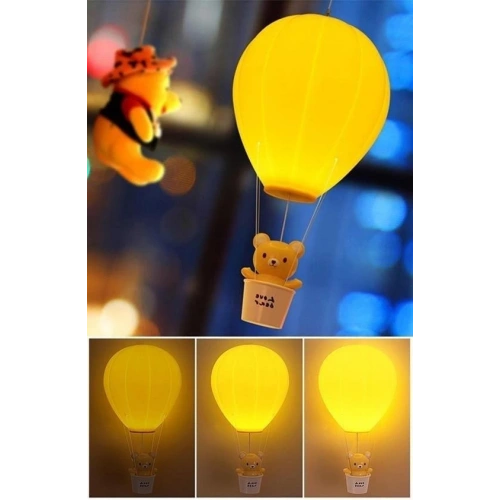 Balonlu Ayıcıklı Eğlenceli Dekoratif Gece ası Aydınlatması