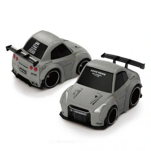 BFS 1/64 Qube Carz Serisi Nissan GT-R (R35) LB WORKS Type 1, Rear Wing ver 1 Matte Grey Blister Paket