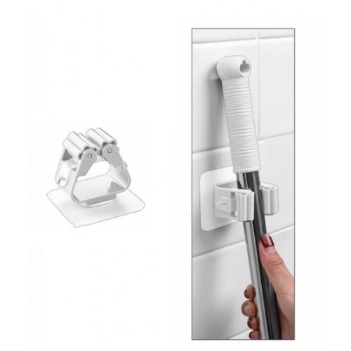 BFS 1 Adet Yapışkanlı Pratik Mop Tutucu Beyaz