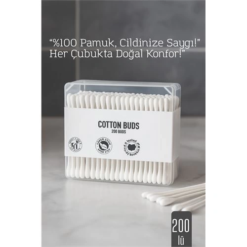 BFS  %100 Pamuk Kulak Çubuğu – 200’lü Paket