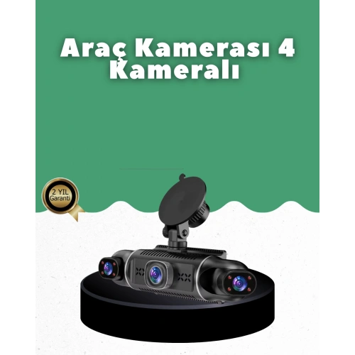 BFS 1080P 4 Kanallı Araç Kamerası GPS + WiFi + G Sensör Destekli