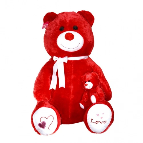 BFS 1085KR YAVRULU AYI 95CM KIRMIZI