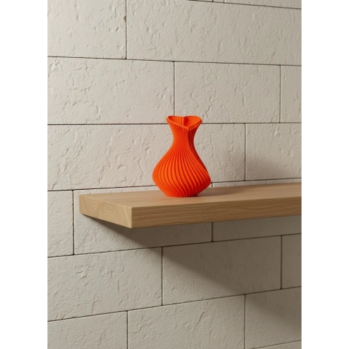 BFS 11 cm Turuncu Kalp Formlu Mini Vazo Estetik Dekoratif Obje