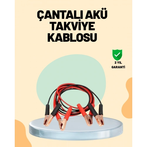 BFS 1200 Amper Jumper Kablo 2 Metre Bakır Uçlu Araç Takviye Seti