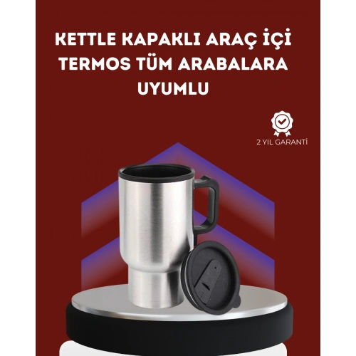BFS 12V Çakmak Girişli Araç İçi Isıtıcı Paslanmaz Çelik Bardak