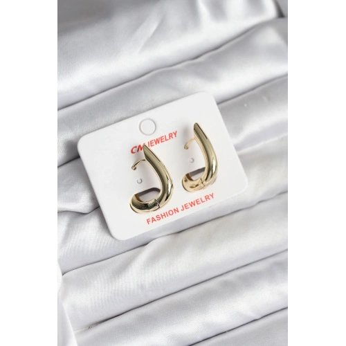 BFS 14K Gold Renk Kaplama CM Kadın Küpe