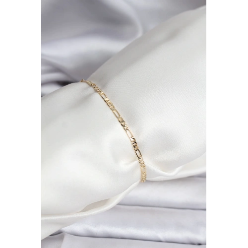 BFS 14K Gold Renk Kaplama Minimal Zincir Model CM Kadın Bileklik
