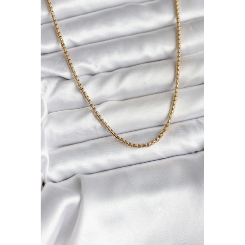 BFS 14K Gold Renk Kaplama Zincir Model CM Kadın Kolye