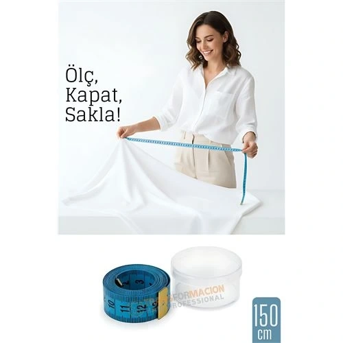 BFS 150 cm Plastik Kutulu Mezura – Esnek, Dayanıklı, Dikiş ve Ölçüm İçin Pratik Şerit Metre