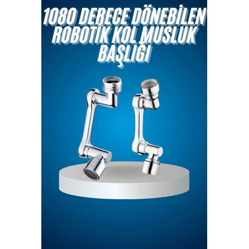 BFS 180 Derece Dönebilen Fonksiyonel Paslanmaz Çelik Robotik Kol Musluk Başlığı