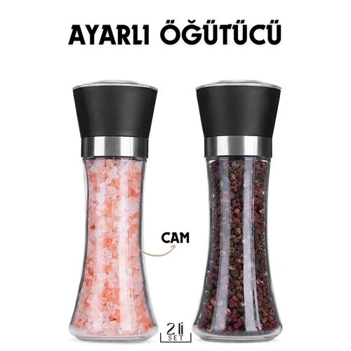 BFS  2 Li Baharat Tuz Öğütücü Set Dees Dickerhoof Design