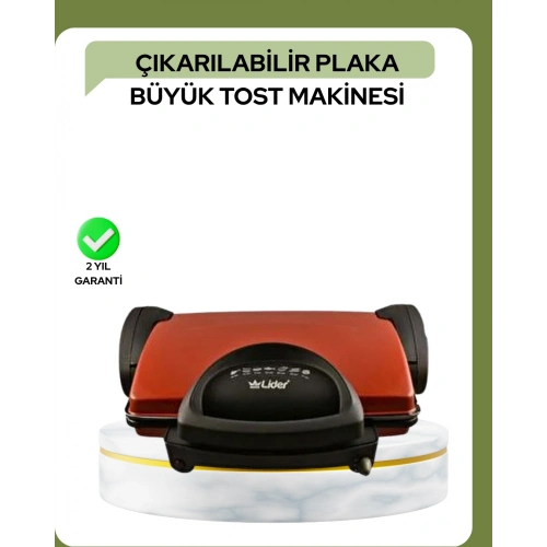 BFS 2000 Watt Teflon Tost Makinesi – Geniş Plaka, Ayarlanabilir Isı, Kolay Temizlik