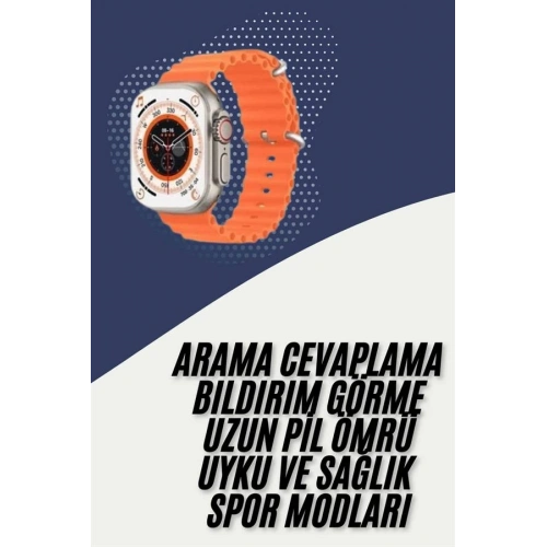 BFS 2025 Model Akıllı Saat Çift Kordon Ios Ve Android Arama Cevaplama Sesli Asistan